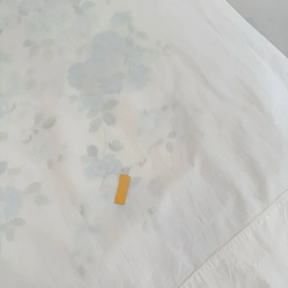 Vtg Fieldcrest Blue Floral King Pillowcases Cottagecore 100% Cotton USA READ